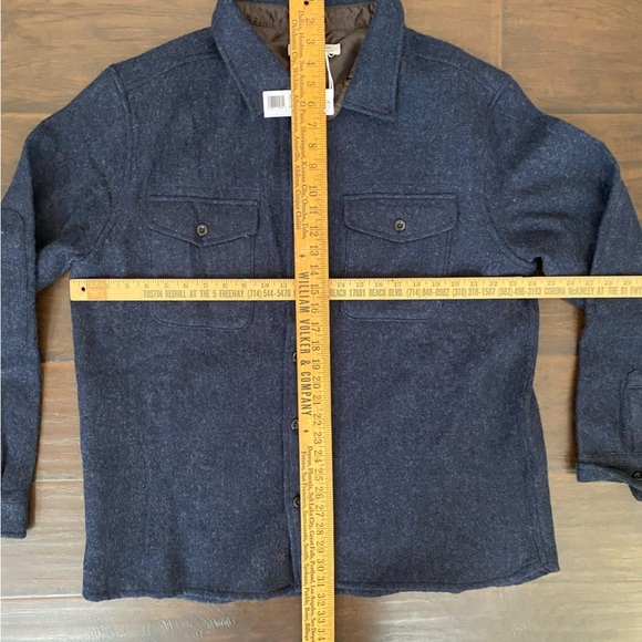 New Outerknown 100% Wool Shirt Jacket Navy Heather Men’s size variation $268 - Picture 9 of 15